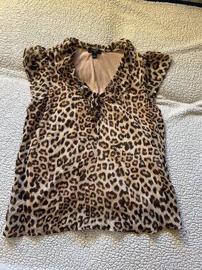 Haver London -- leopard print blouse